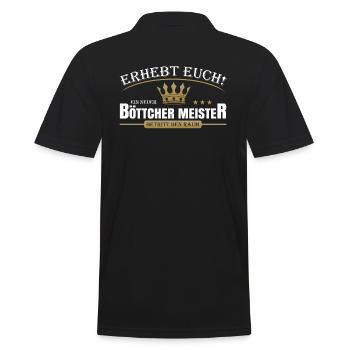 Böttcher Meister - Männer Poloshirt - Schwarz - Hinten - Kai (181cm)