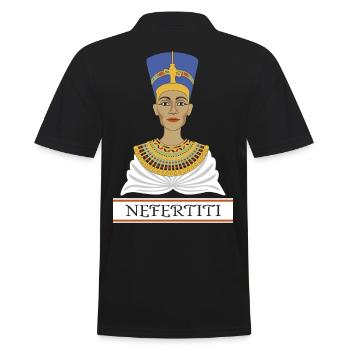 Nofretete - Männer Poloshirt - Schwarz - Hinten - Kai (181cm)