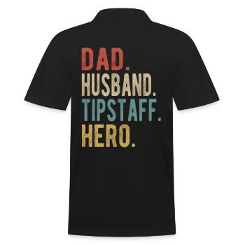 Tipstaff Papa Mari Héros - Polo Homme - noir - Dos - Kai (181cm)