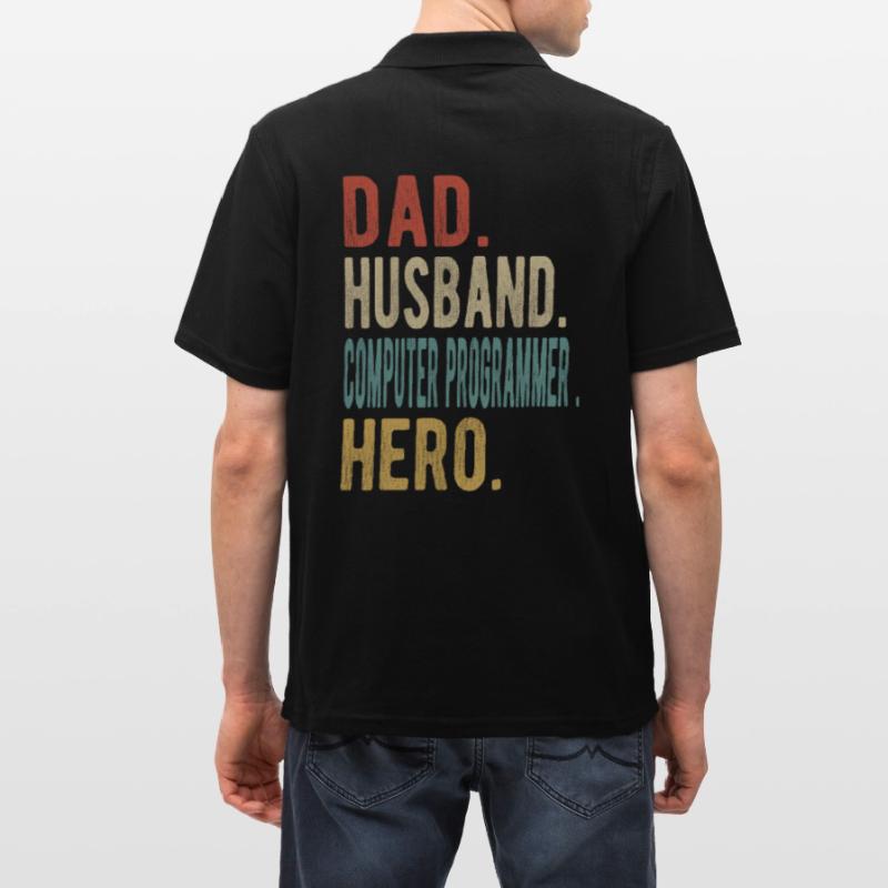 Computerprogrammierer Vater Ehemann Held Männer Poloshirt