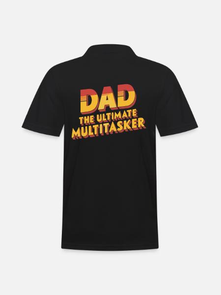 Dad The Ultimate Multitasker Retro - Men's Polo Shirt - black