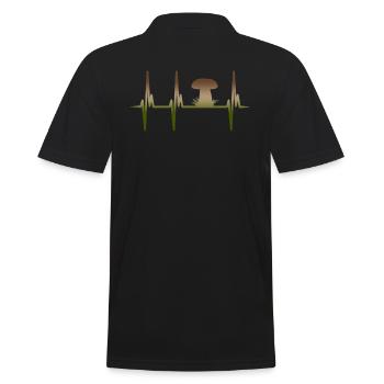 Battements de coeur Recherche de champignons - Polo Homme - noir - Dos - Kai (181cm)