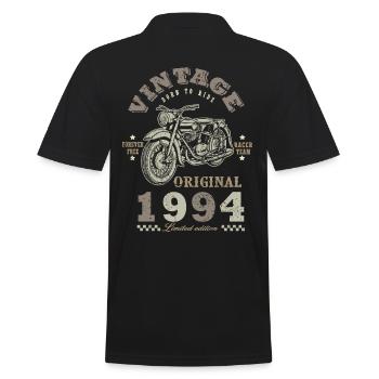 motard Né 1994 anniversaire 1994 moto - Polo Homme - noir - Dos - Kai (181cm)