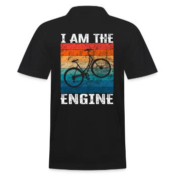 Je suis le moteur - drôle de moto - Polo Homme - noir - Dos - Kai (181cm)
