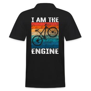 Je suis le moteur - drôle de moto - Polo Homme - noir - Dos - Kai (181cm)
