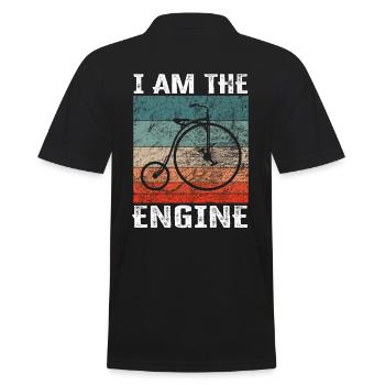 Je suis le moteur - drôle de moto - Polo Homme - noir - Dos - Kai (181cm)