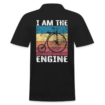 Je suis le moteur - drôle de moto - Polo Homme - noir - Dos - Kai (181cm)
