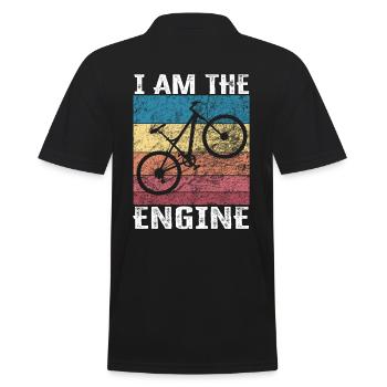 Je suis le moteur - drôle de moto - Polo Homme - noir - Dos - Kai (181cm)