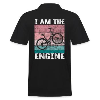 Je suis le moteur - drôle de moto - Polo Homme - noir - Dos - Kai (181cm)