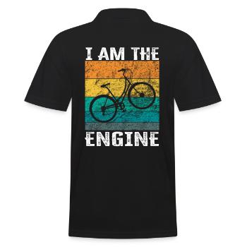 Je suis le moteur - drôle de moto - Polo Homme - noir - Dos - Kai (181cm)
