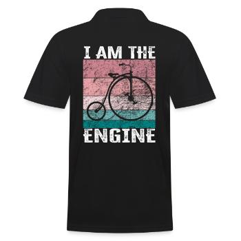 Je suis le moteur - drôle de moto - Polo Homme - noir - Dos - Kai (181cm)