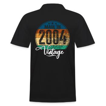 Vintage Fabriqué en 2004 Année de naissance 2004 Anniversaire - Polo Homme - noir - Dos - Kai (181cm)