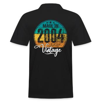 Vintage Fabriqué en 2004 Année de naissance 2004 Anniversaire - Polo Homme - noir - Dos - Kai (181cm)