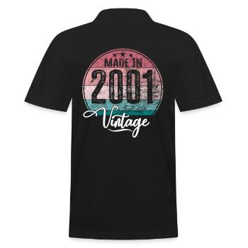 Millésime Fabriqué en 2001 Année de naissance 2001 Anniversaire - Polo Homme - noir - Dos - Kai (181cm)