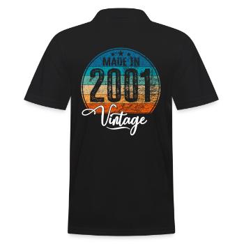 Millésime Fabriqué en 2001 Année de naissance 2001 Anniversaire - Polo Homme - noir - Dos - Kai (181cm)