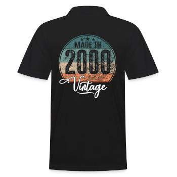 Vintage Fabriqué en 2000 Année de naissance 2000 Anniversaire - Polo Homme - noir - Dos - Kai (181cm)