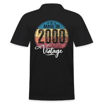 Vintage Fabriqué en 2000 Année de naissance 2000 Anniversaire - Polo Homme - noir - Dos - Kai (181cm)