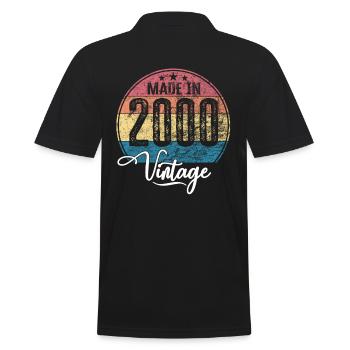 Vintage Fabriqué en 2000 Année de naissance 2000 Anniversaire - Polo Homme - noir - Dos - Kai (181cm)