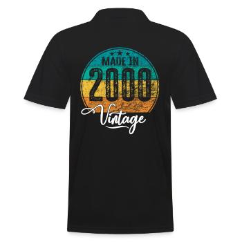 Vintage Fabriqué en 2000 Année de naissance 2000 Anniversaire - Polo Homme - noir - Dos - Kai (181cm)