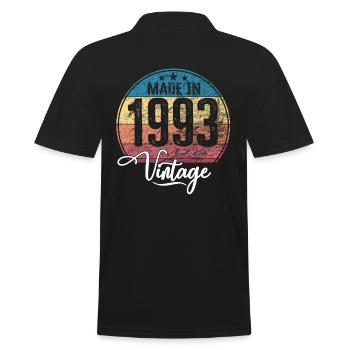 Millésime Fabriqué en 1993 Année de naissance 1993 Anniversaire - Polo Homme - noir - Dos - Kai (181cm)