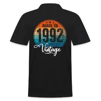 Millésime Fabriqué en 1992 Année de naissance 1992 Anniversaire - Polo Homme - noir - Dos - Kai (181cm)