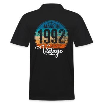 Millésime Fabriqué en 1992 Année de naissance 1992 Anniversaire - Polo Homme - noir - Dos - Kai (181cm)
