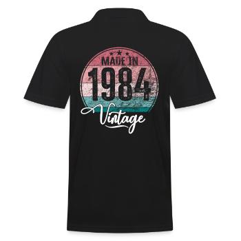 Millésime Fabriqué en 1984 Année de naissance 1984 Anniversaire - Polo Homme - noir - Dos - Kai (181cm)