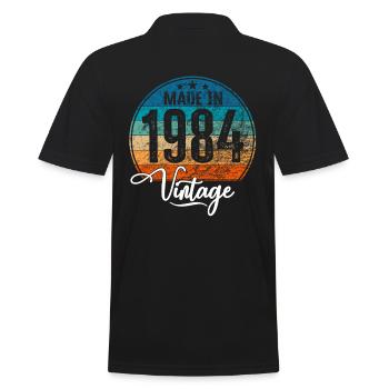 Millésime Fabriqué en 1984 Année de naissance 1984 Anniversaire - Polo Homme - noir - Dos - Kai (181cm)