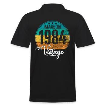 Millésime Fabriqué en 1984 Année de naissance 1984 Anniversaire - Polo Homme - noir - Dos - Kai (181cm)