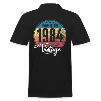 Millésime Fabriqué en 1984 Année de naissance 1984 Anniversaire - Polo Homme - noir - Dos - Kai (181cm)