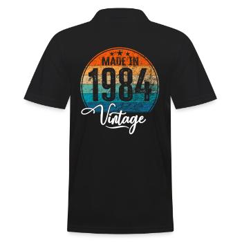 Millésime Fabriqué en 1984 Année de naissance 1984 Anniversaire - Polo Homme - noir - Dos - Kai (181cm)