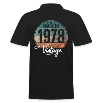 Millésime Fabriqué en 1978 Année de naissance 1978 Anniversaire - Polo Homme - noir - Dos - Kai (181cm)
