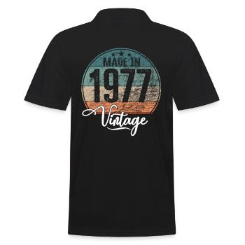 Millésime Fabriqué en 1977 Année de naissance 1977 Anniversaire - Polo Homme - noir - Dos - Kai (181cm)