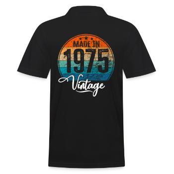 Millésime Fabriqué en 1975 Année de naissance 1975 Anniversaire - Polo Homme - noir - Dos - Kai (181cm)