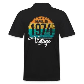 Millésime Fabriqué en 1974 Année de naissance 1974 Anniversaire - Polo Homme - noir - Dos - Kai (181cm)
