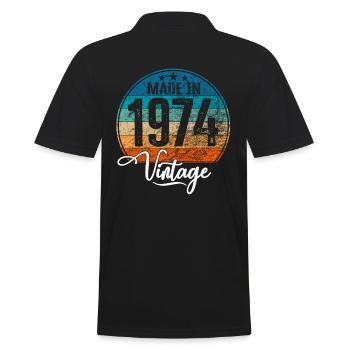 Millésime Fabriqué en 1974 Année de naissance 1974 Anniversaire - Polo Homme - noir - Dos - Kai (181cm)