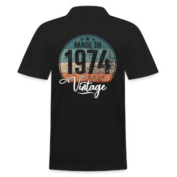 Millésime Fabriqué en 1974 Année de naissance 1974 Anniversaire - Polo Homme - noir - Dos - Kai (181cm)