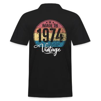 Millésime Fabriqué en 1974 Année de naissance 1974 Anniversaire - Polo Homme - noir - Dos - Kai (181cm)
