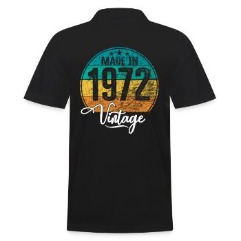 Millésime Fabriqué en 1972 Année de naissance 1972 Anniversaire - Polo Homme - noir - Dos - Kai (181cm)