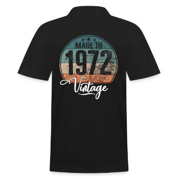 Millésime Fabriqué en 1972 Année de naissance 1972 Anniversaire - Polo Homme - noir - Dos - Kai (181cm)