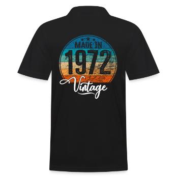 Millésime Fabriqué en 1972 Année de naissance 1972 Anniversaire - Polo Homme - noir - Dos - Kai (181cm)