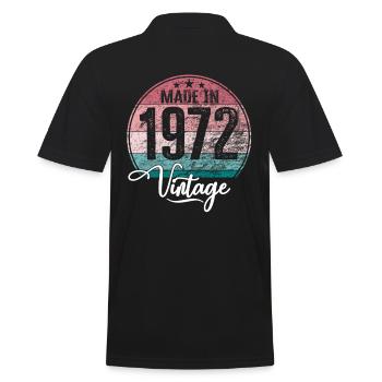 Millésime Fabriqué en 1972 Année de naissance 1972 Anniversaire - Polo Homme - noir - Dos - Kai (181cm)