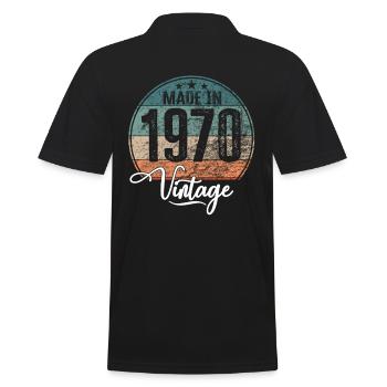 Millésime Fabriqué en 1970 Année de naissance 1970 Anniversaire - Polo Homme - noir - Dos - Kai (181cm)