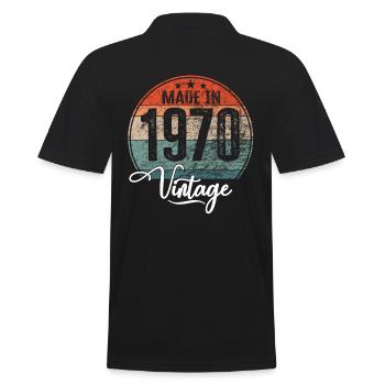 Millésime Fabriqué en 1970 Année de naissance 1970 Anniversaire - Polo Homme - noir - Dos - Kai (181cm)