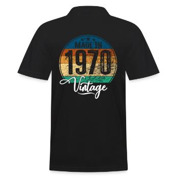 Millésime Fabriqué en 1970 Année de naissance 1970 Anniversaire - Polo Homme - noir - Dos - Kai (181cm)