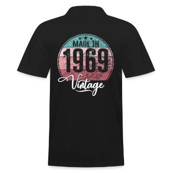 Millésime Fabriqué en 1969 Année de naissance 1969 Anniversaire - Polo Homme - noir - Dos - Kai (181cm)