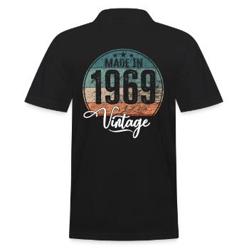 Millésime Fabriqué en 1969 Année de naissance 1969 Anniversaire - Polo Homme - noir - Dos - Kai (181cm)