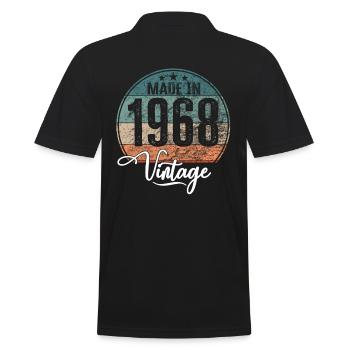Vintage Fabriqué en 1968 Année de naissance 1968 Anniversaire - Polo Homme - noir - Dos - Kai (181cm)