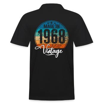 Vintage Fabriqué en 1968 Année de naissance 1968 Anniversaire - Polo Homme - noir - Dos - Kai (181cm)