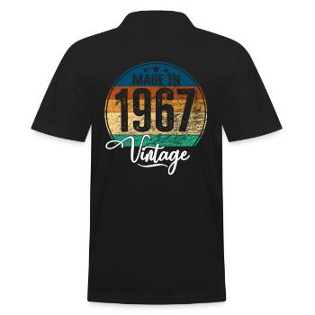 Millésime fabriqué en 1967 Année de naissance 1967 Anniversaire - Polo Homme - noir - Dos - Kai (181cm)